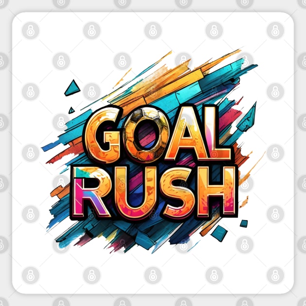 Goal Rush Design Sticker by usamashahid